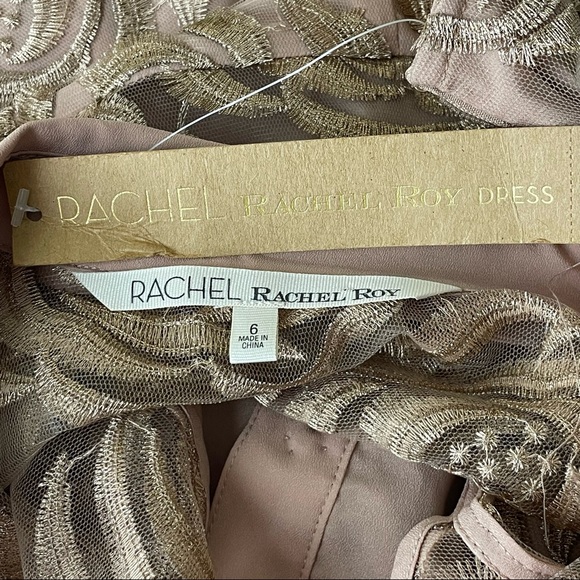 RACHEL RACHEL ROY NWT OCTOBER ROSE COLLAR NECK DRESS ROSE GOLD 6 - Picture 3 of 6